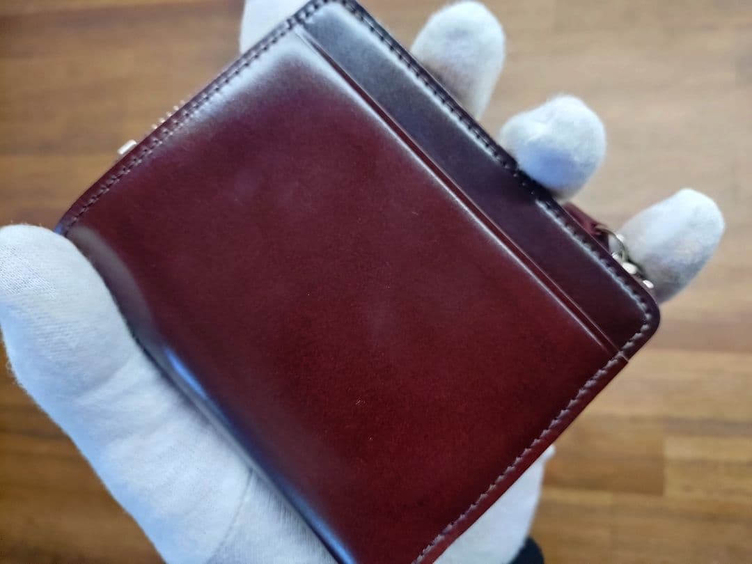今*田様 売り切ります！GANZO コードバン Lファスナー 二つ折り 財布