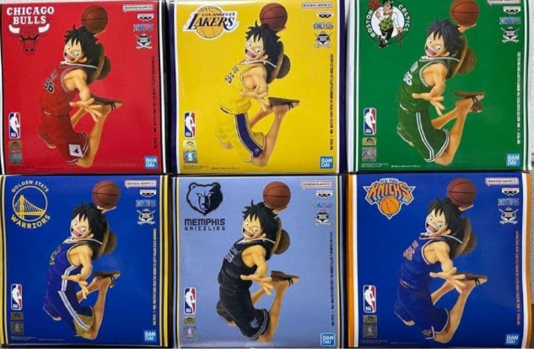 ワンピースベースショップ NBA ルフィフィギュア6種セット