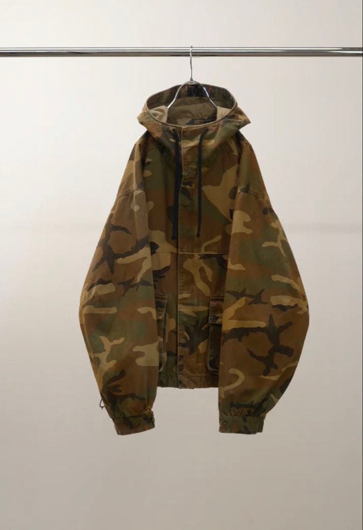 【サイズ1】ANCELLM CAMO HOODIE JACKET ウッドランド
