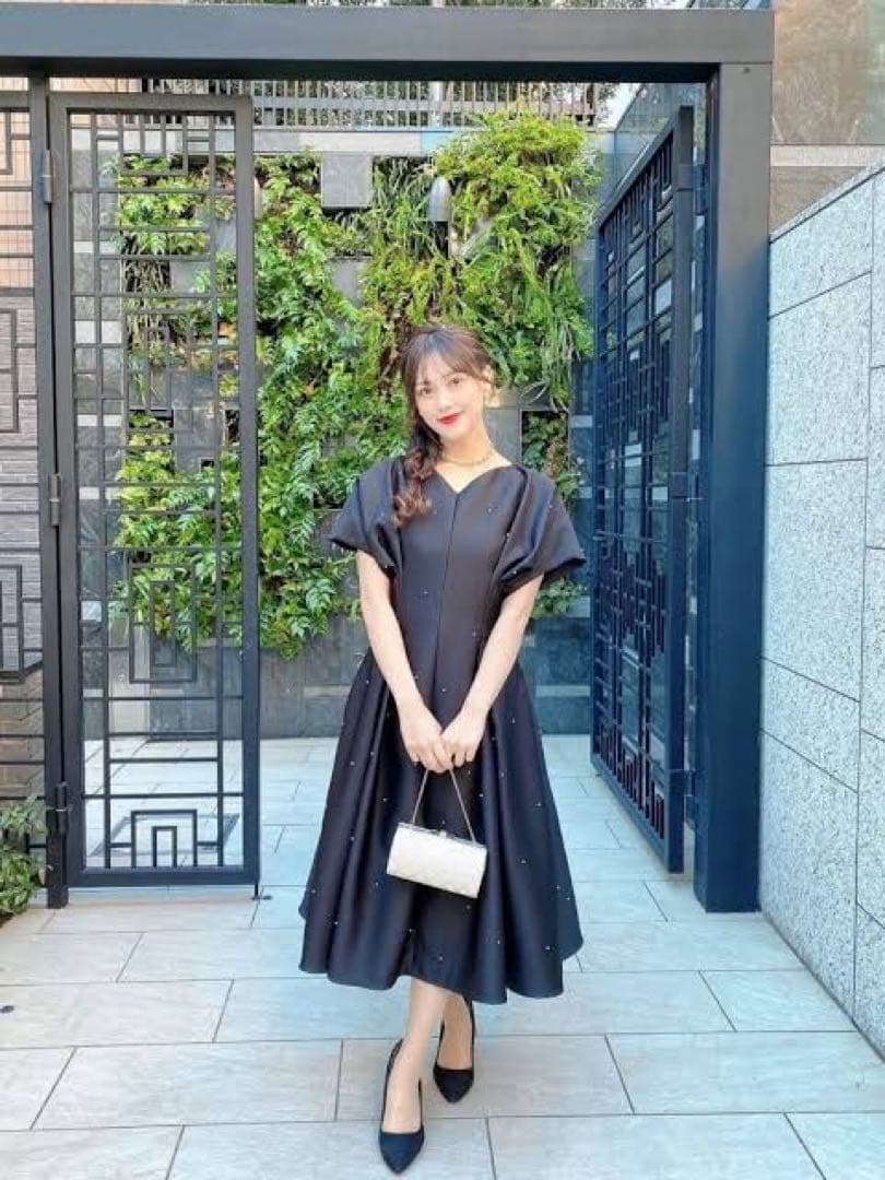 ★R様★CELFORD（セルフォード） パールドットドレス　ブラック　黒　36