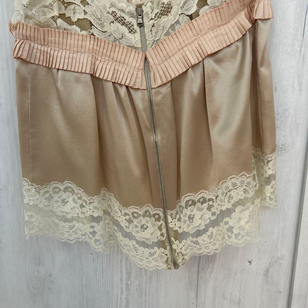 新品未使用 ドルチェアンドガッパーナ レースキャミソール ベージュ