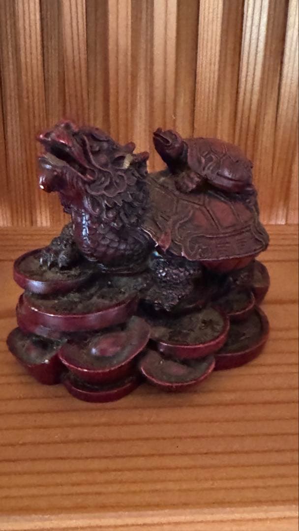 獅子と亀の木製彫刻 点睛 #獅子#彫刻#木彫#芸術#lion#wood#sculpture#woodworking