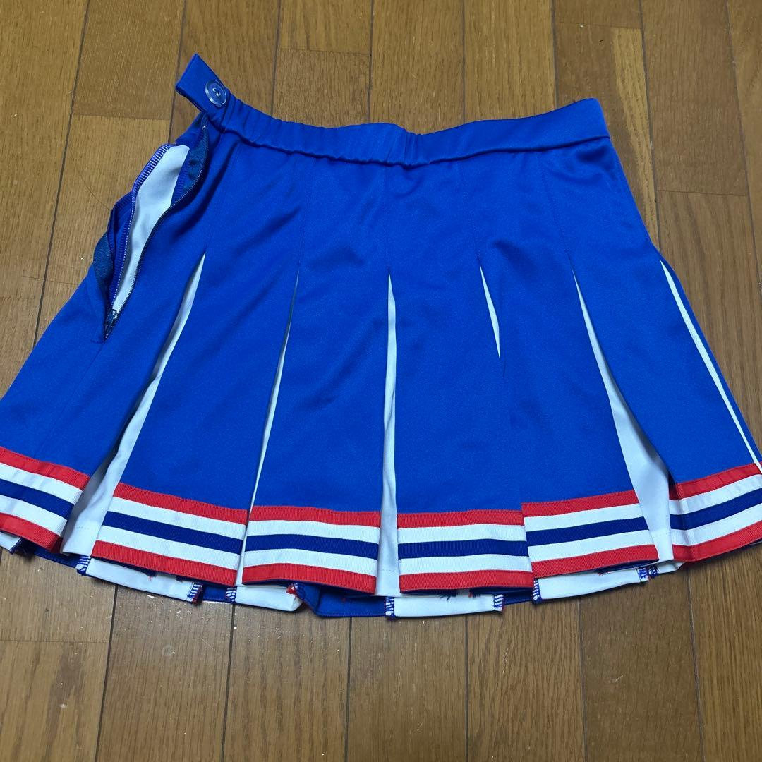 青いチアリーダー衣装 Vネック