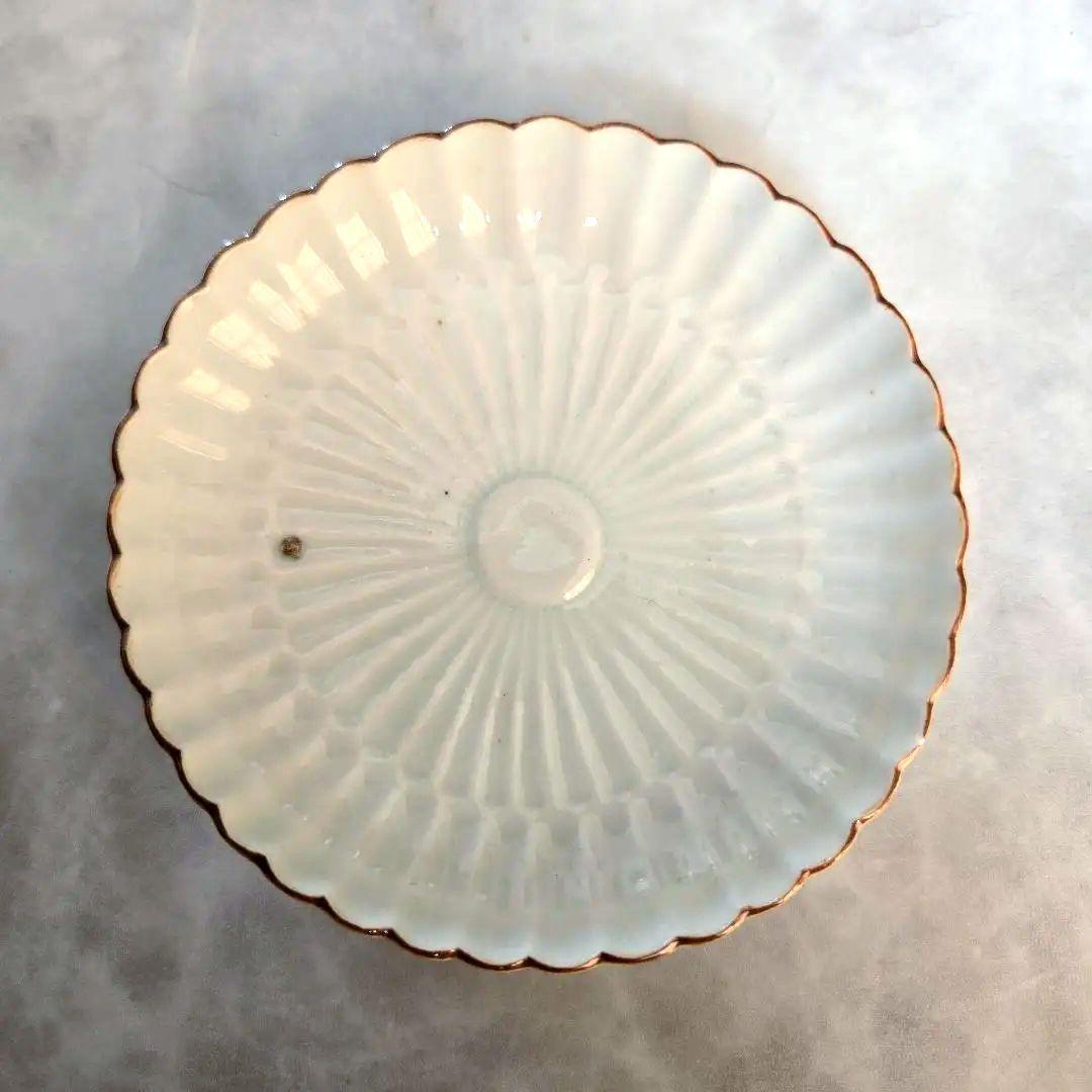 古伊万里　菊花　鎬　小皿　豆皿　江戸時代　アンティーク　骨董
