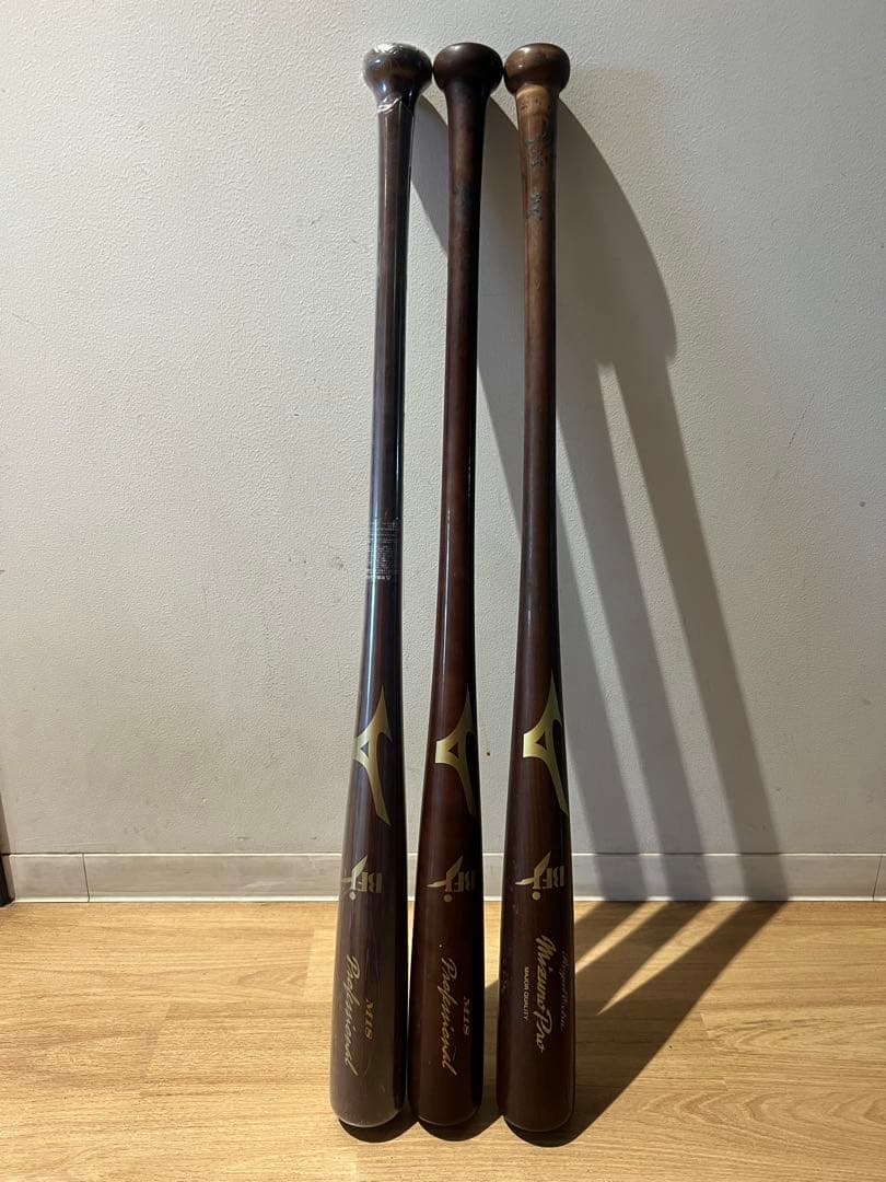 木製硬式野球バット 3本セット