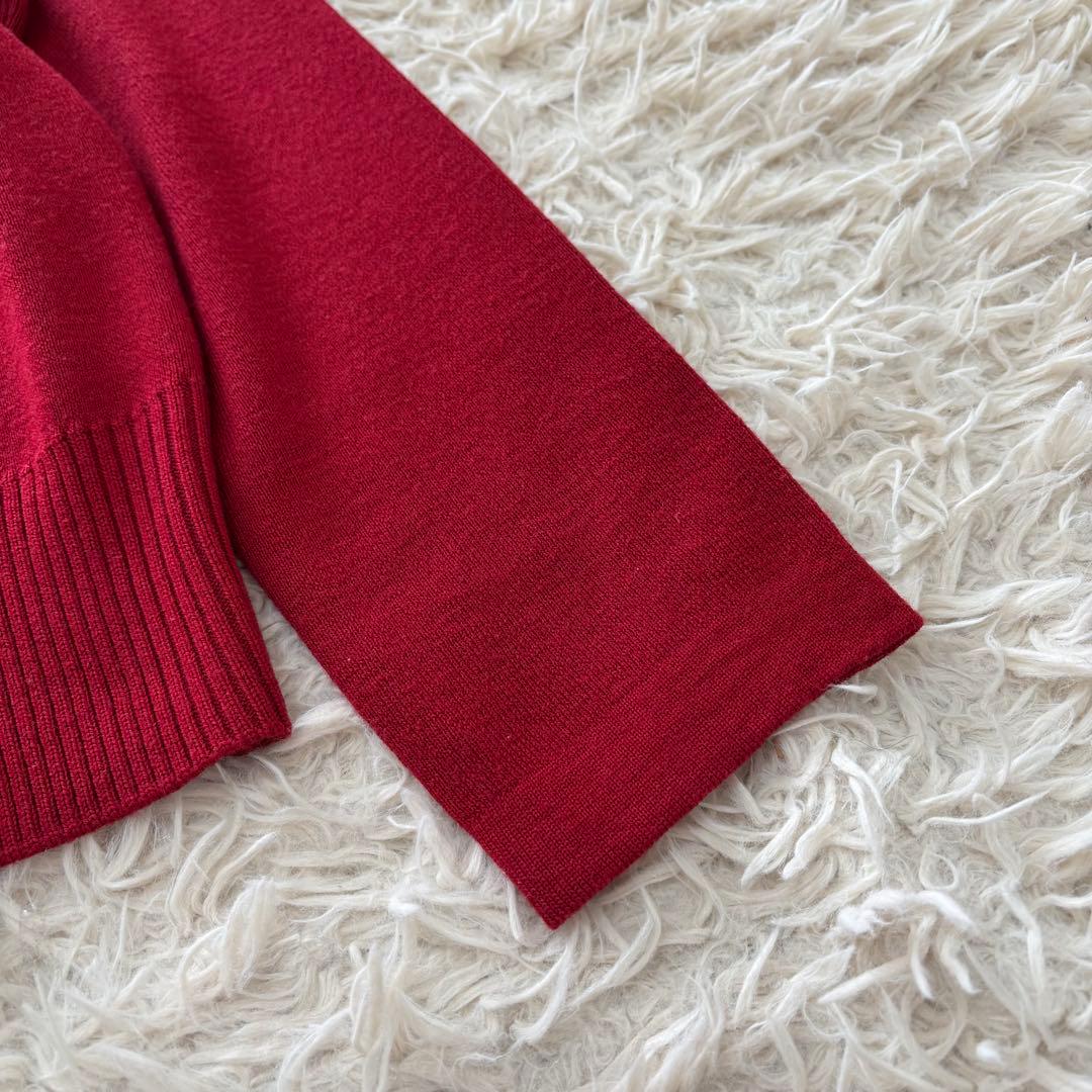 美品✨ウィークエンドマックスマーラ フーディー ウール100% ニット 赤