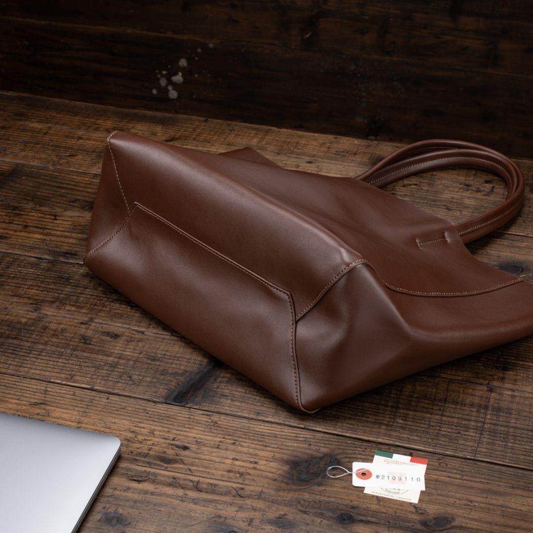 メンズ トートバッグ 本革 A4サイズ ダークブラウン 焦げ茶色 - メルカリ