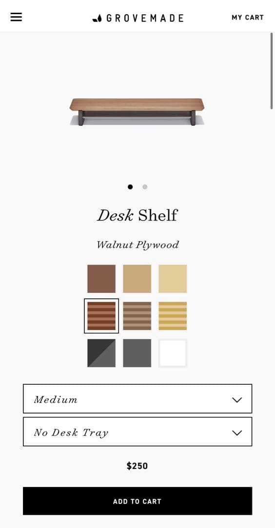 【未使用】GLOVEMADE デスクシェルフ Mサイズ【Walnut】 Grovemade デスクシェルフ レビュー｜デスクをアップグレードして