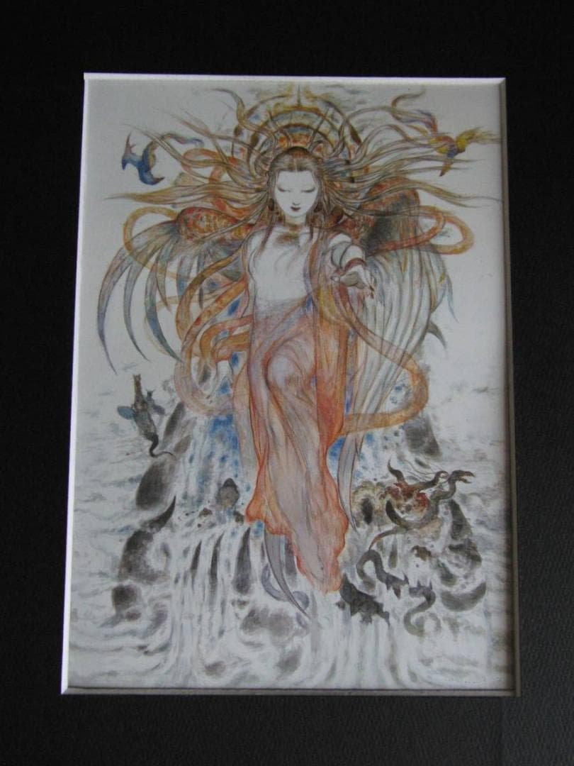 天野喜孝、【ラ・デエス】、希少な額装用画集より、新品額装付、状態