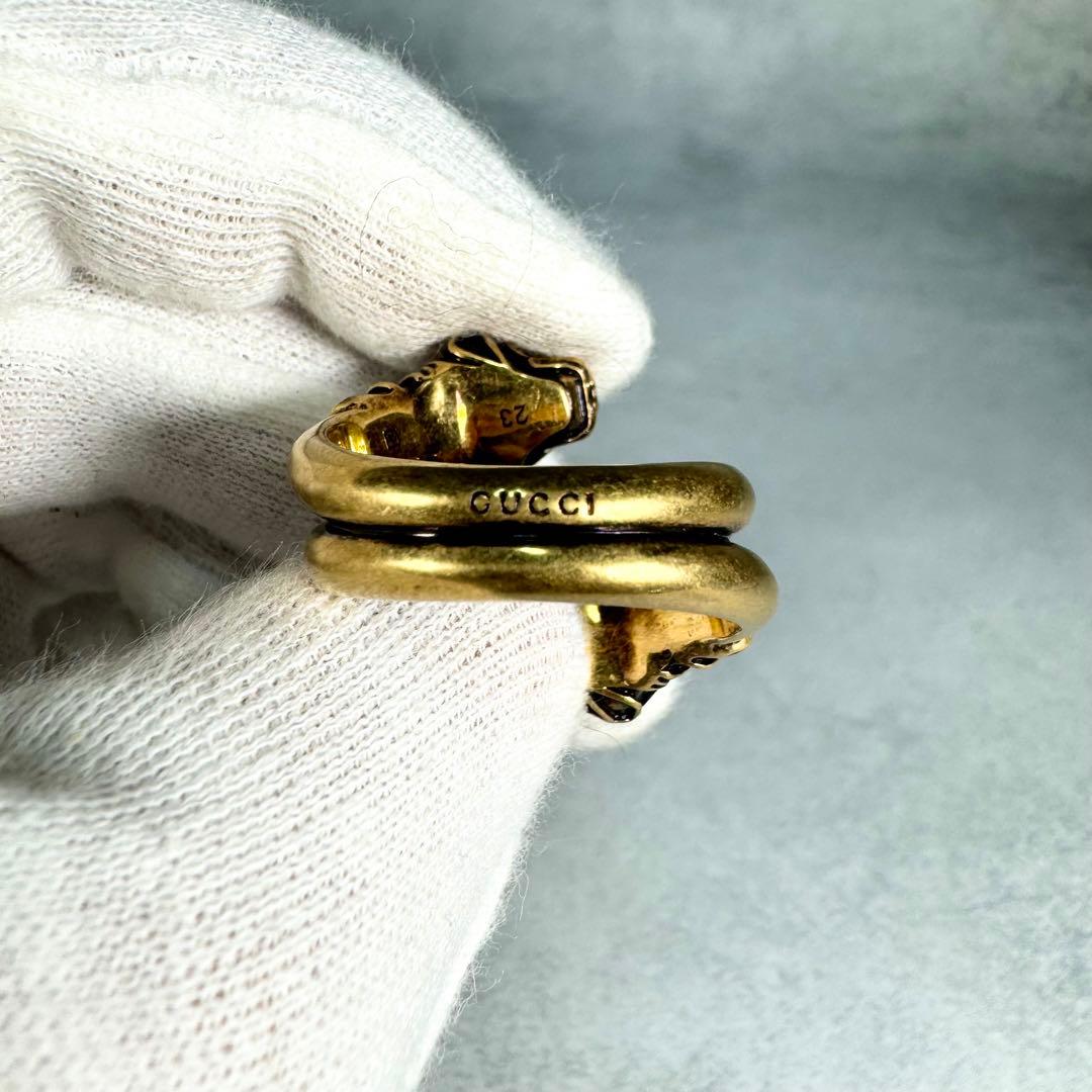 GUCCI グッチ タイガーヘッド リング ゴールド 希少23号 渋谷龍太着用