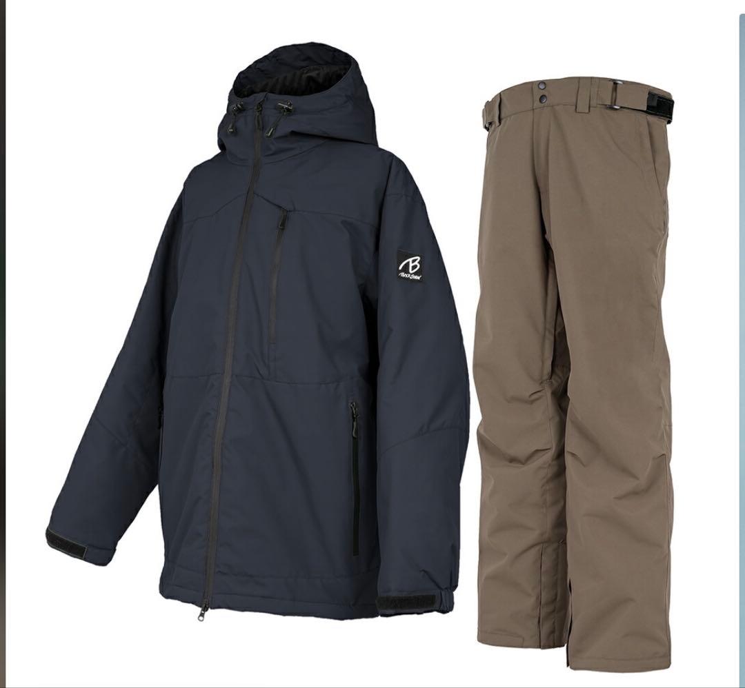 スノボウェア メンズ 上下セット スノーボードウェア BLACK