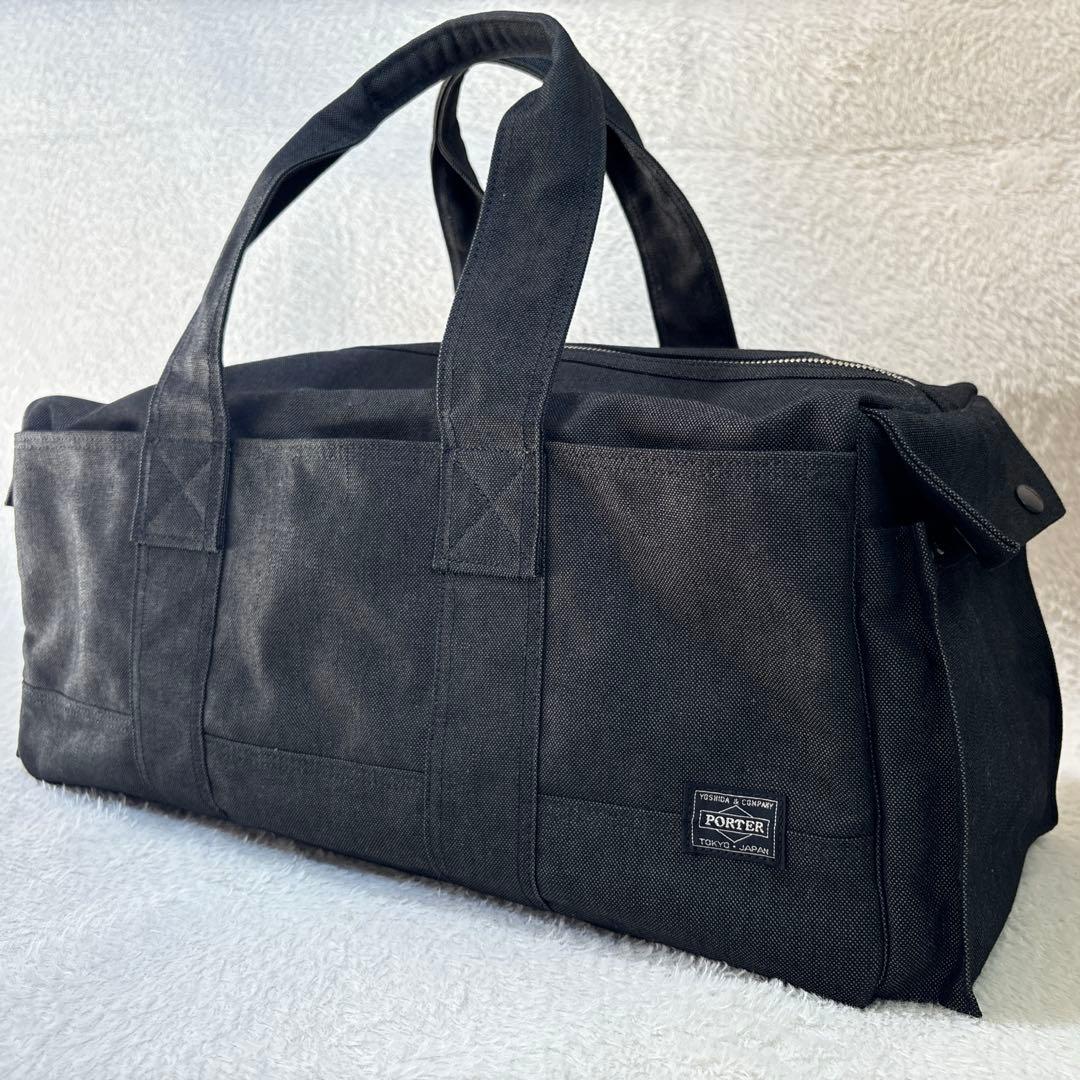 未使用級！PORTER キャンバス ボストンバッグ スモーキー Lサイズ 大容量
