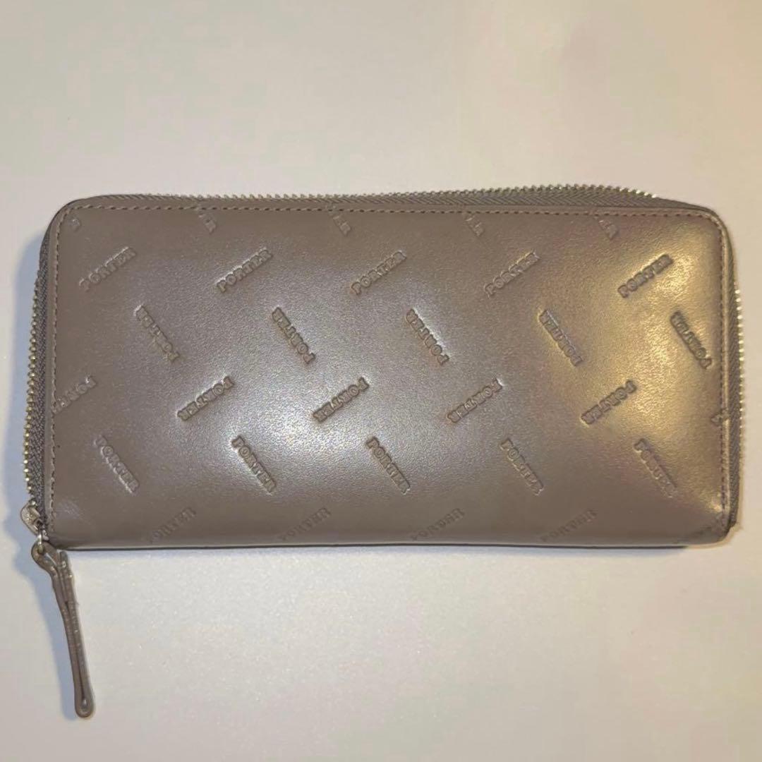 PORTER 長財布 エンチェイス グレー 箱あり美品