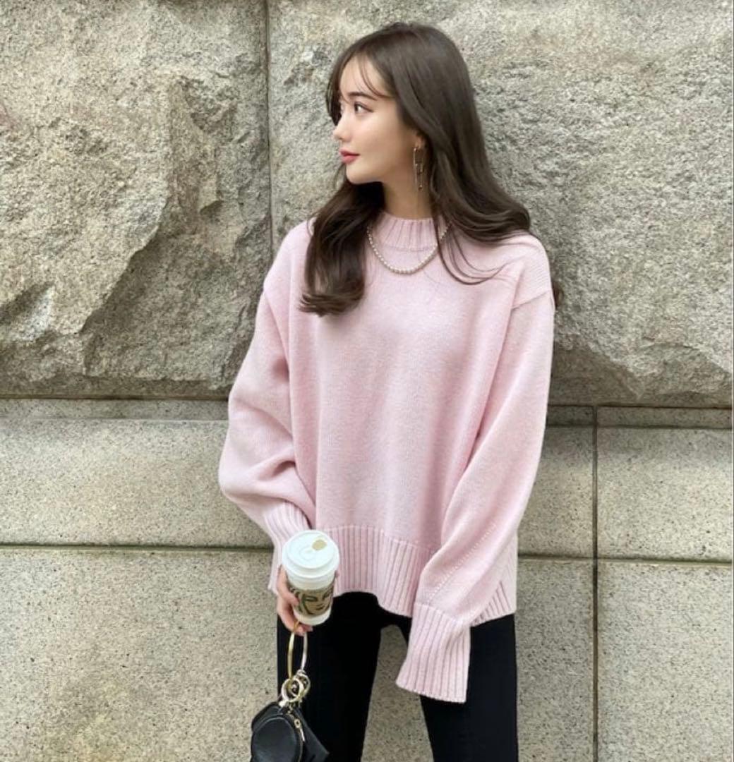 hyeon《へヨン》　パンプキンニット　イチゴミルク