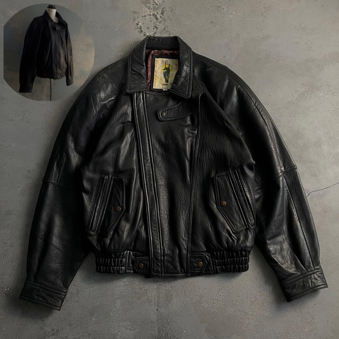 A-2“Wind shield“羊革“短丈“bomber jacket Distressed A-2 Leather Bomber Jacket | Faded Leather Jacket