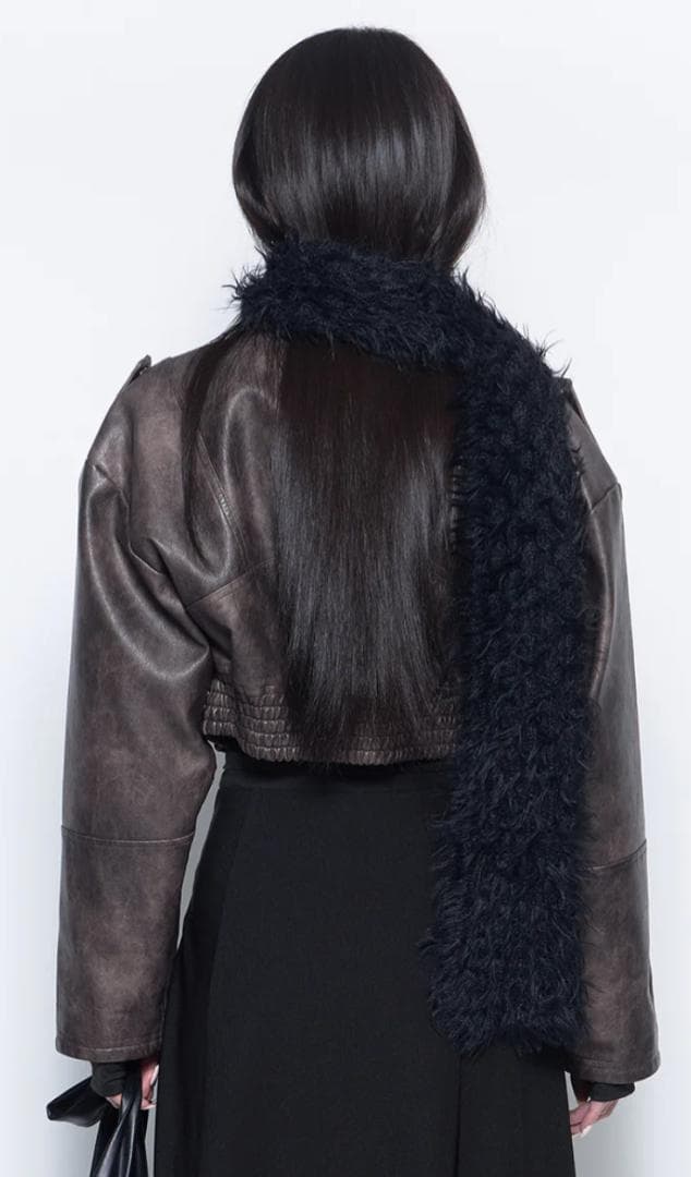 ジャケット・アウター THEREDTHREAD fake leather jacket brown