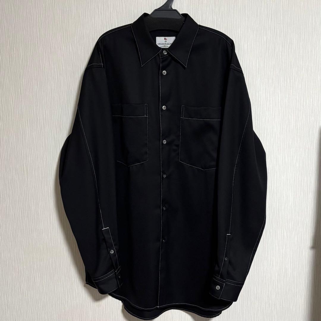 MB ULTIMATE 尾州ウール パーマネントカラーステッチシャツ M