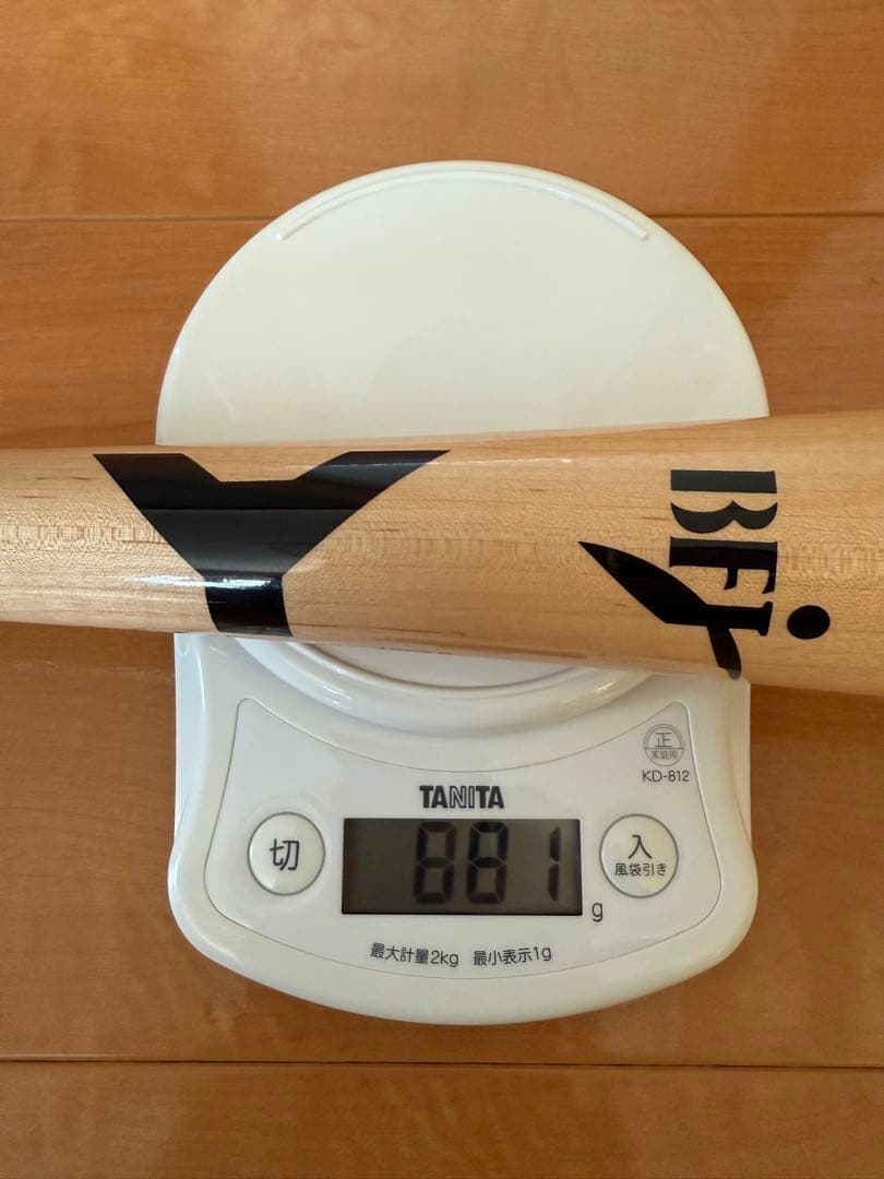 美品 硬式用 木製バット ヤナセ YCM-001 84.5cm 881g
