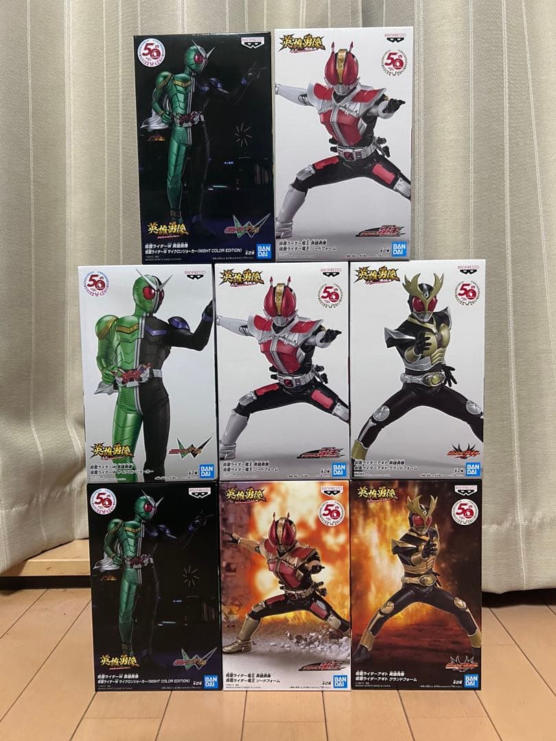 仮面ライダー　フィギュア　英雄勇像　 W アギト　電王　8体セット