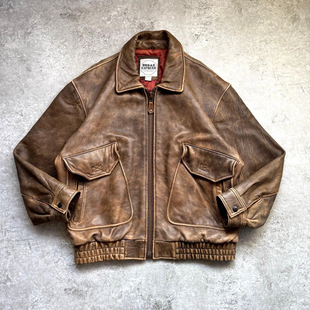 【超希少】80s 短丈 ヴィンテージ フライトレザージャケット G-1 A-2