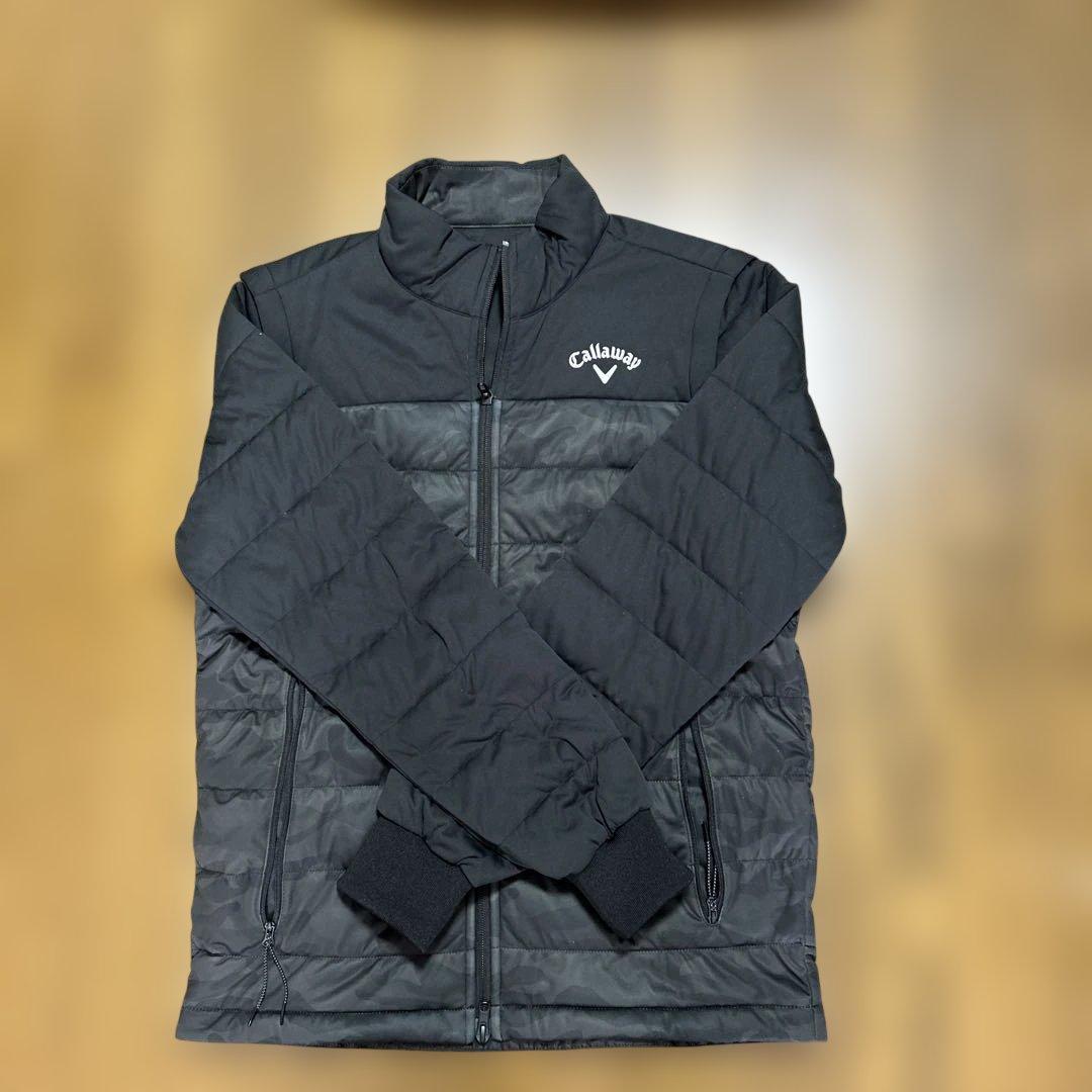 美品　Callaway 2way メンズ　迷彩柄ジャケット 中綿入り MA-1 中綿入り ミリタリージャケット リバーシブル フライトジャケット