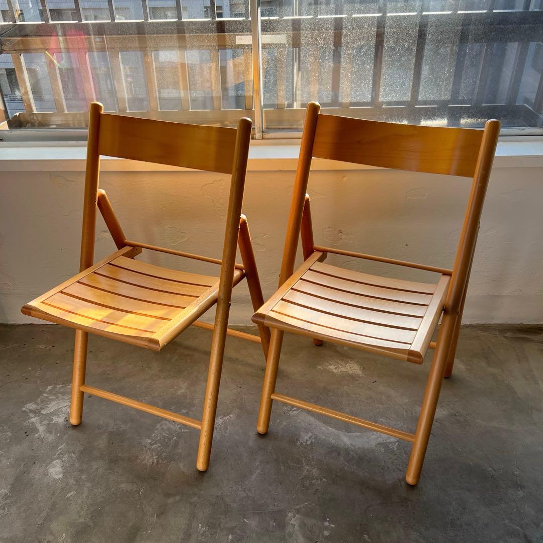 無印良品 折りたたみ椅子 ブナ材 2脚