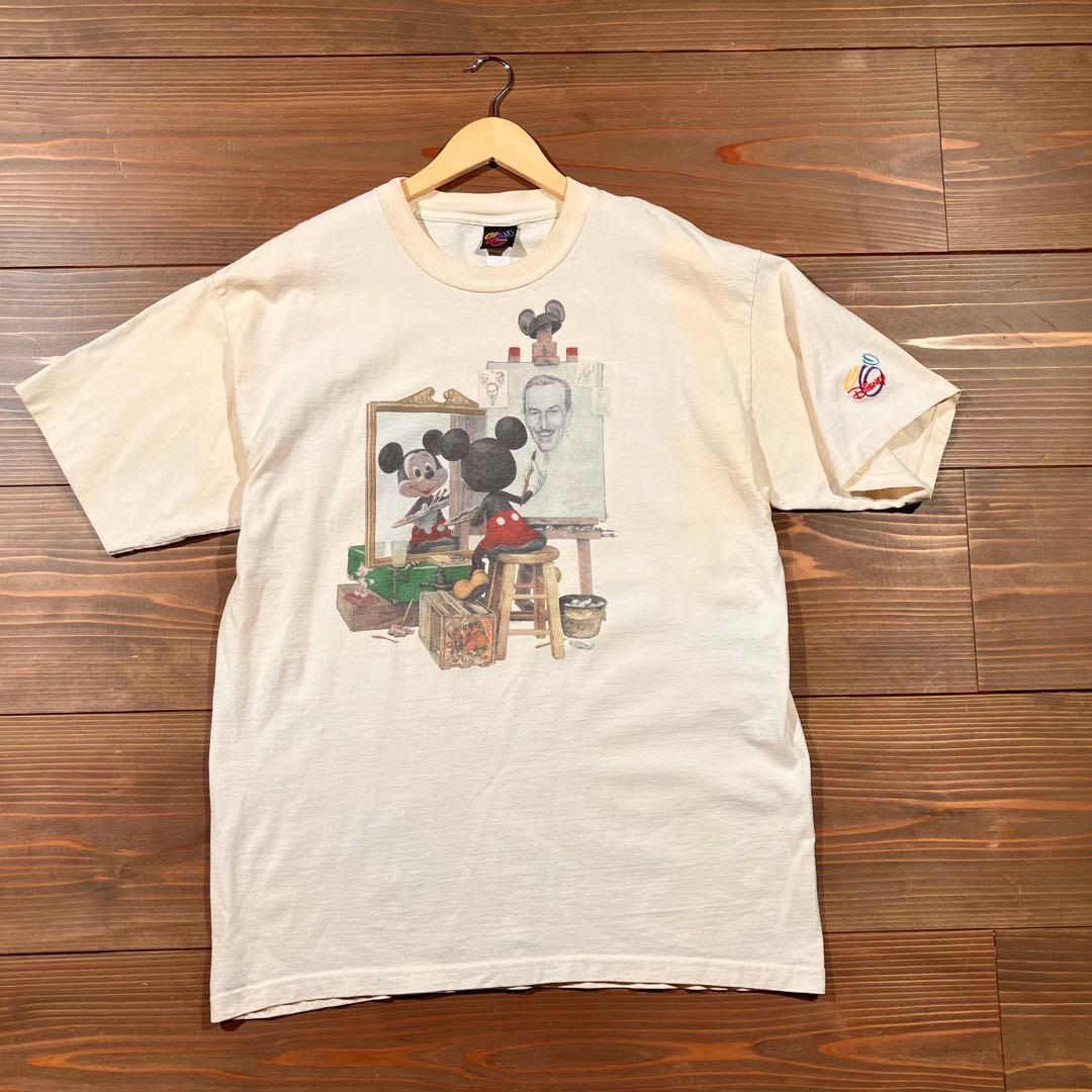USA製 ディズニー ノーマンロックウェル tシャツ XL ミッキー レア