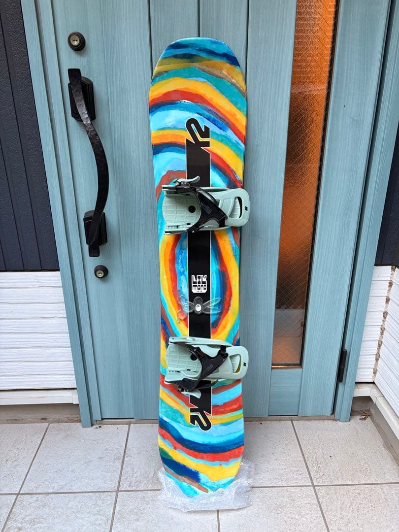 K2 スノーボード マルチカラー ビンディング付き