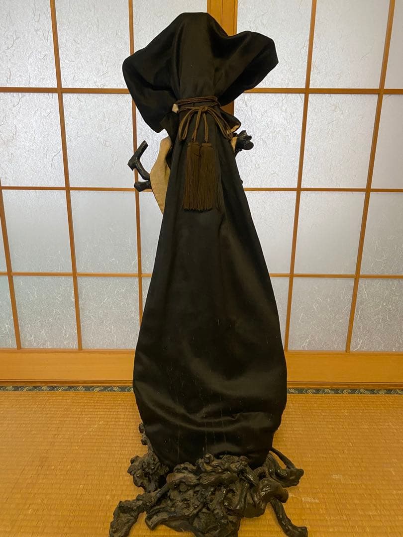 柘植材　琵琶　撥　自然木の置き台