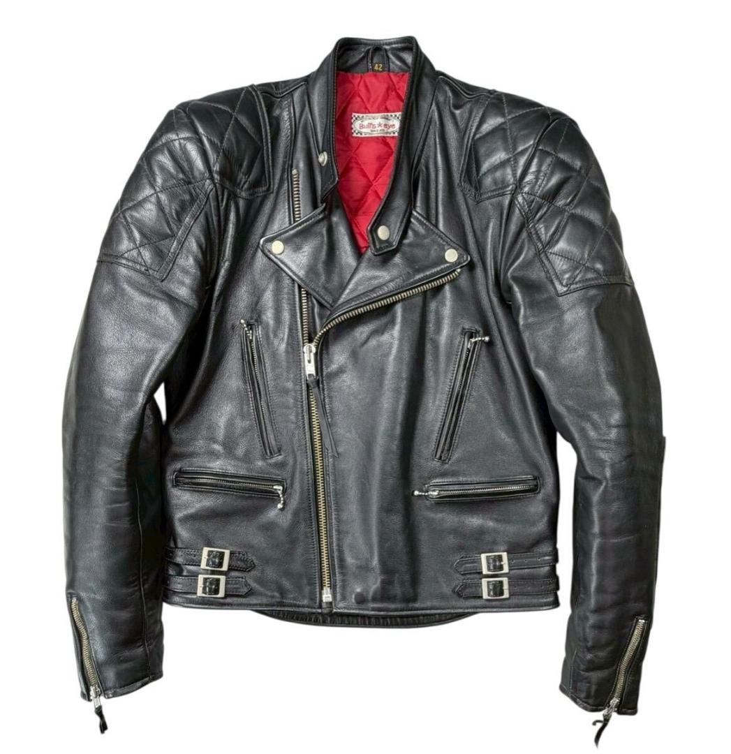 Bull‘s eye ブルズアイ パテッド ライダースジャケット ブラック 42