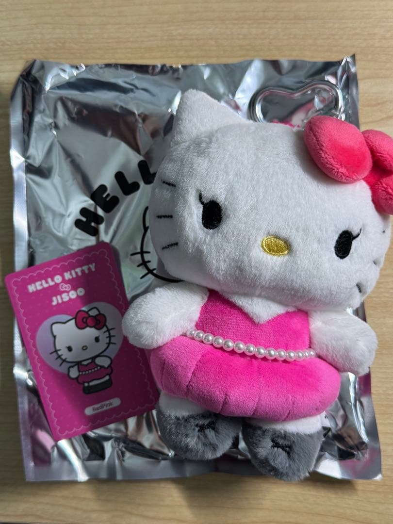 BLACKPINK ジス キティ ぬいぐるみ キーリング レッドピンク 韓国