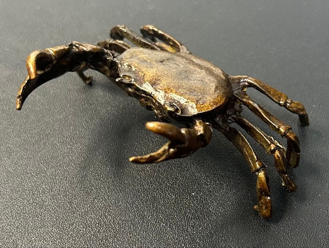 古銅細工蟹 古美術 、置物 、縁起物、骨董品 金属工芸 茶道具 旧家