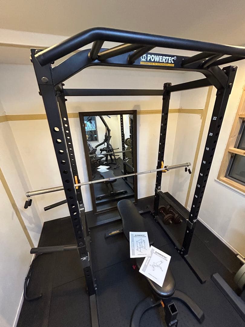 POWERTEC パワーラック アジャスタブルベンチ オリンピックバー