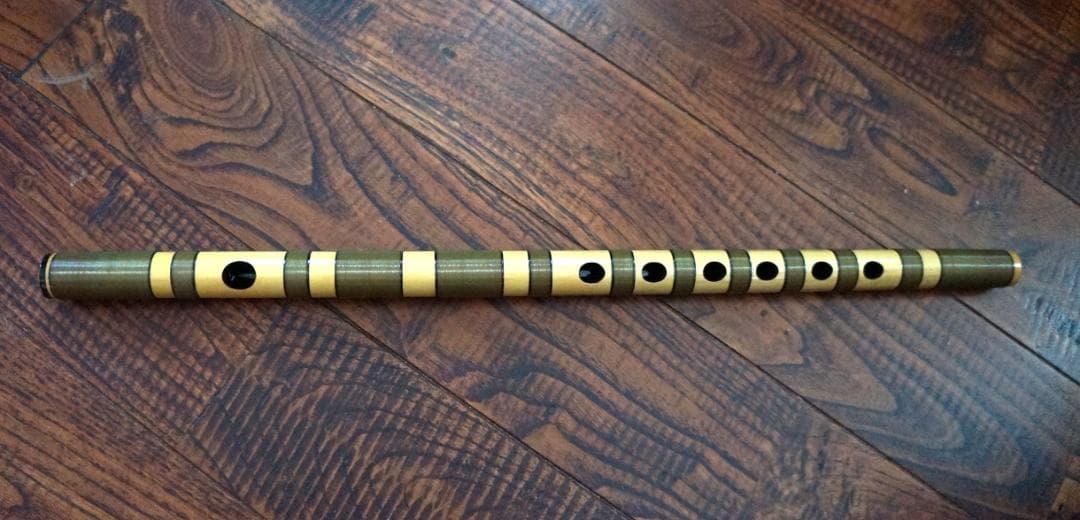 竹笛・横笛・和楽器・六穴・五本調子・祭り笛・巻き有り・美品