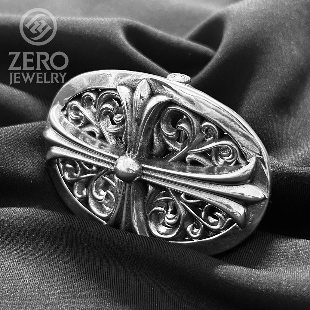 【⭐️即日発送⭐️925刻印】クラシックオーバルクロス ベルトバックル クロムハーツクラシックオーバルクロスバックル1.5(ベルトなし)|クロム