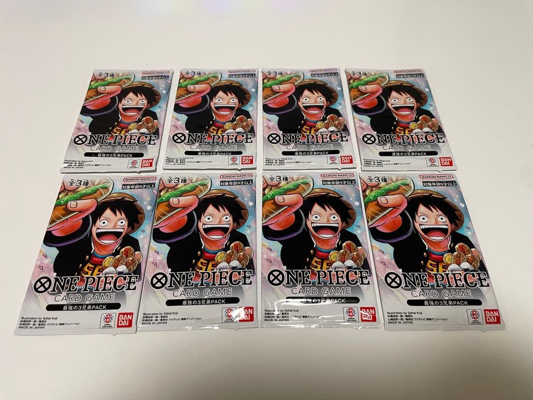 新品未開封】 最強の三兄弟 8パック セット ワンピースカードプロモ