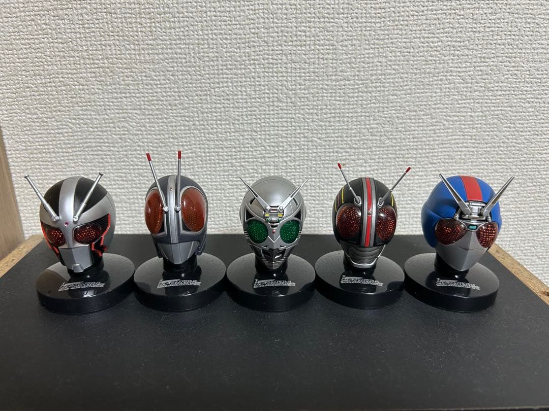 仮面ライダー マスクコレクション　5体セット　マスコレ　シャドームーン発光台座