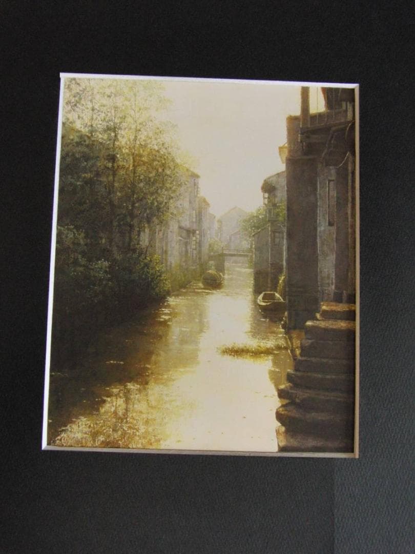 孫家珮、【曙光】、希少な額装用画集より、状態良好、新品額装付