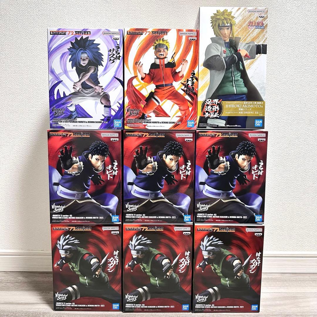 新品未開封 フィギュア ナルト サスケ カカシ マダラ ミナト NARUTO