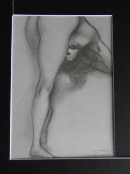 古沢　岩美、クロッキー　H、希少な額装用画集より、新品額装付、状態良好