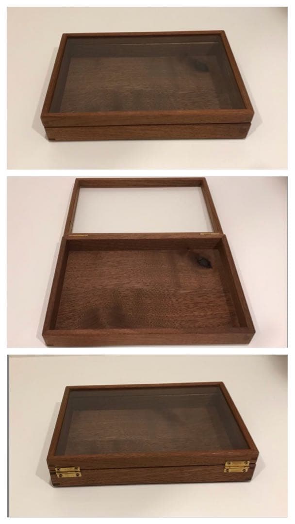 イタリヤ　オーダー　オーク材のアクセサリーBOX 蓋付き×4個