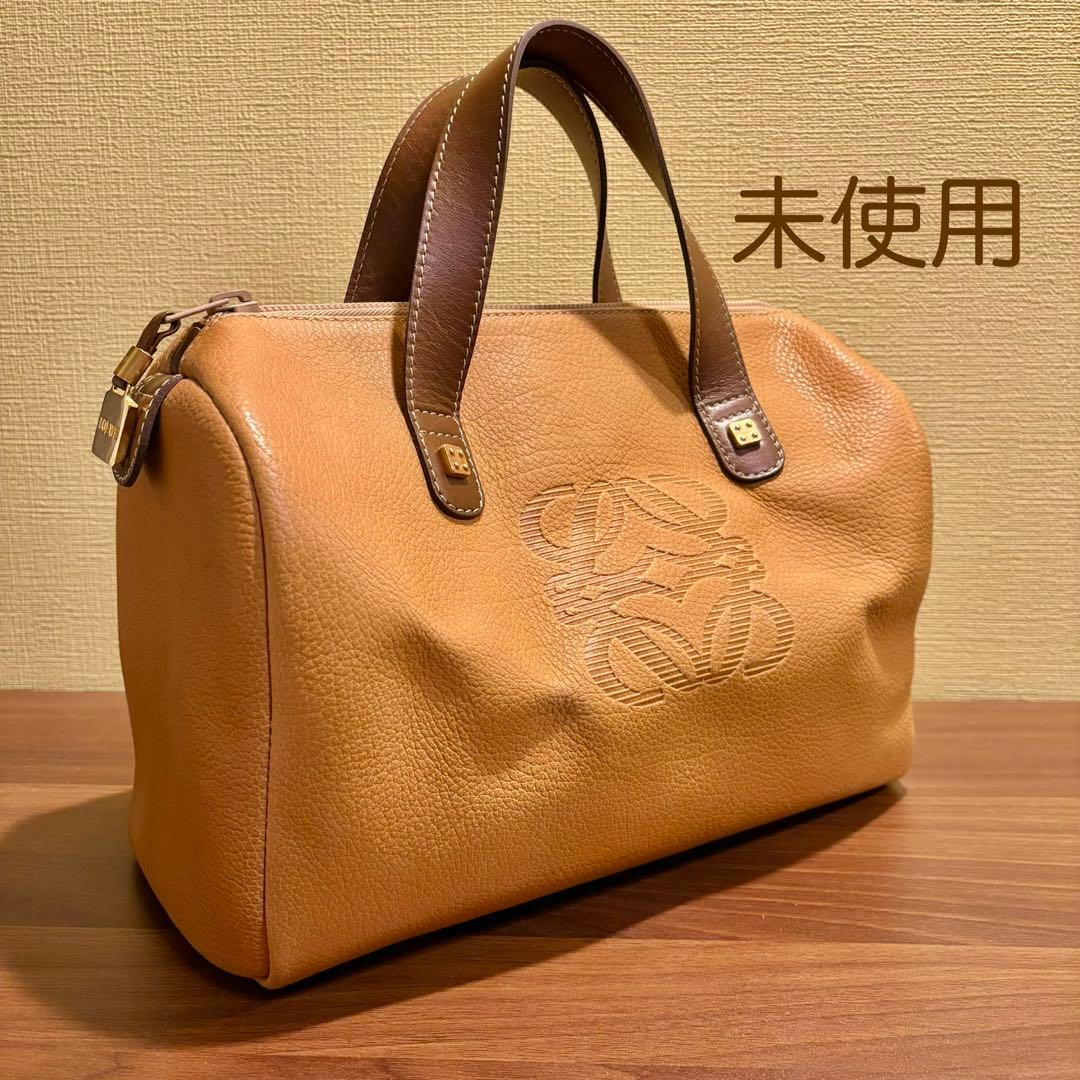 【未使用】LOEWE ロエベ アナグラム レザー ミニボストン ヴィンテージ