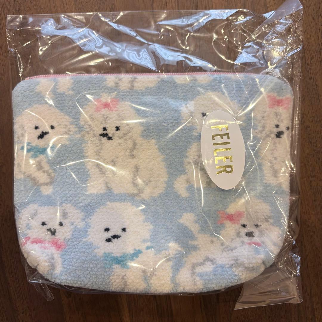 【フェイラー】ラブラリー♥モフモフワンチャン舟形ポーチM【FEILER】 モフモフワンチャン 舟型ポーチM フェイラー｜Yahoo!フリマ（旧PayPay
