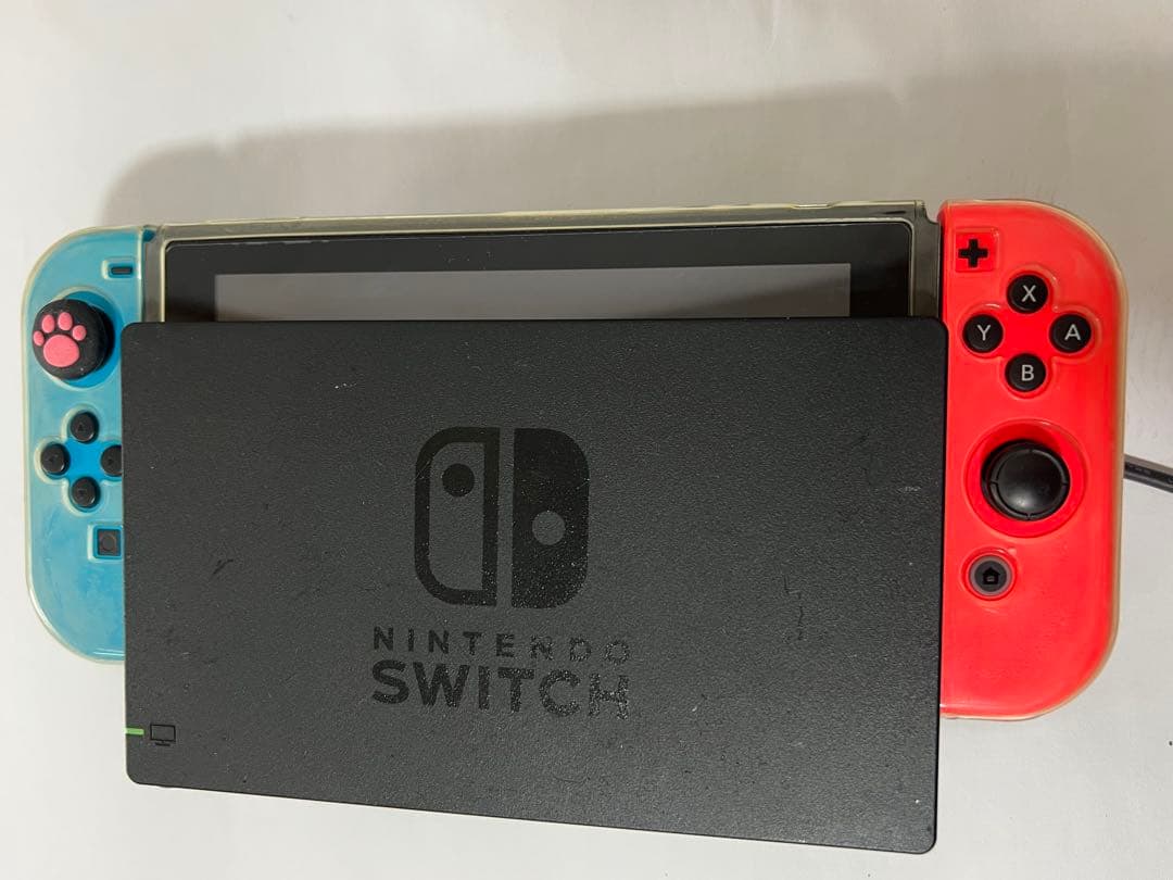 Nintendo Switch 青/赤 本体 ACアダプター付き - メルカリ
