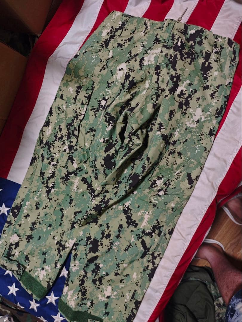 【新品・実物】US NAVY NWU Type3 APECS 防水パンツ SS