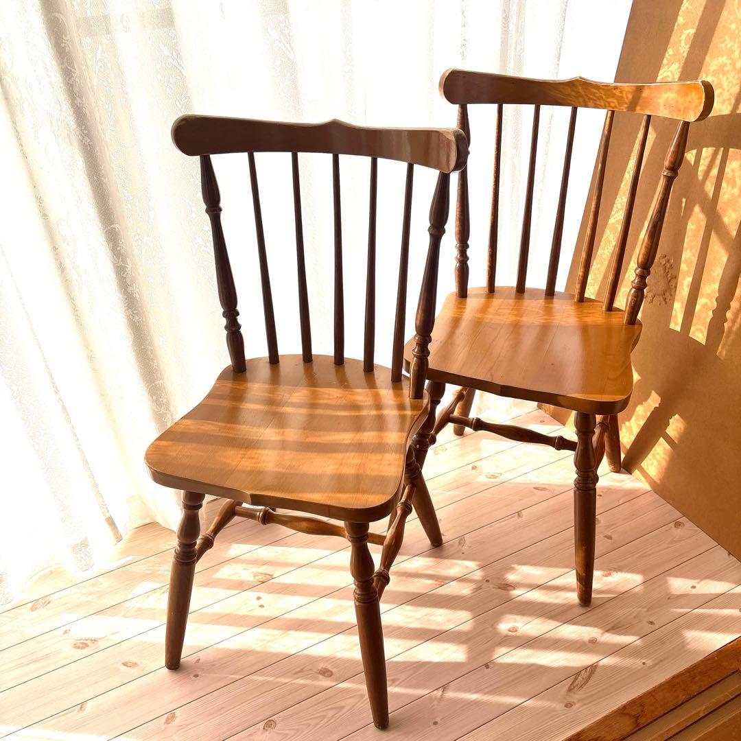 HAZK様4脚おまとめIKEDA 池田木工 チェア①②木製 古家具 ヴィンテージ