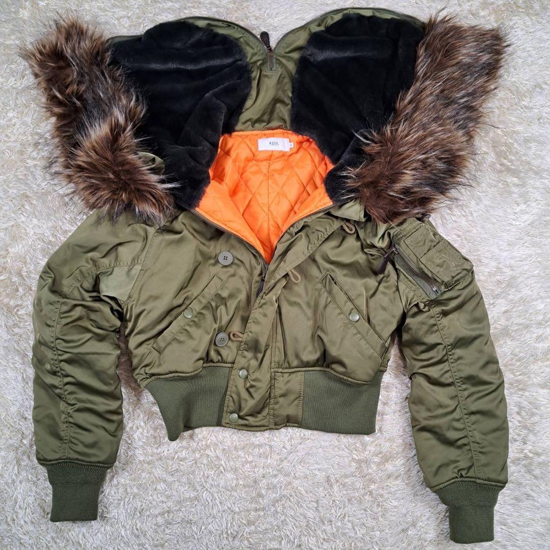 美品　AZUL by moussy N-2B フライトジャケット 短丈