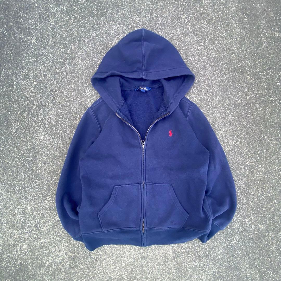00s polo Ralph Lauren 短丈 ジップパーカー y2k テック