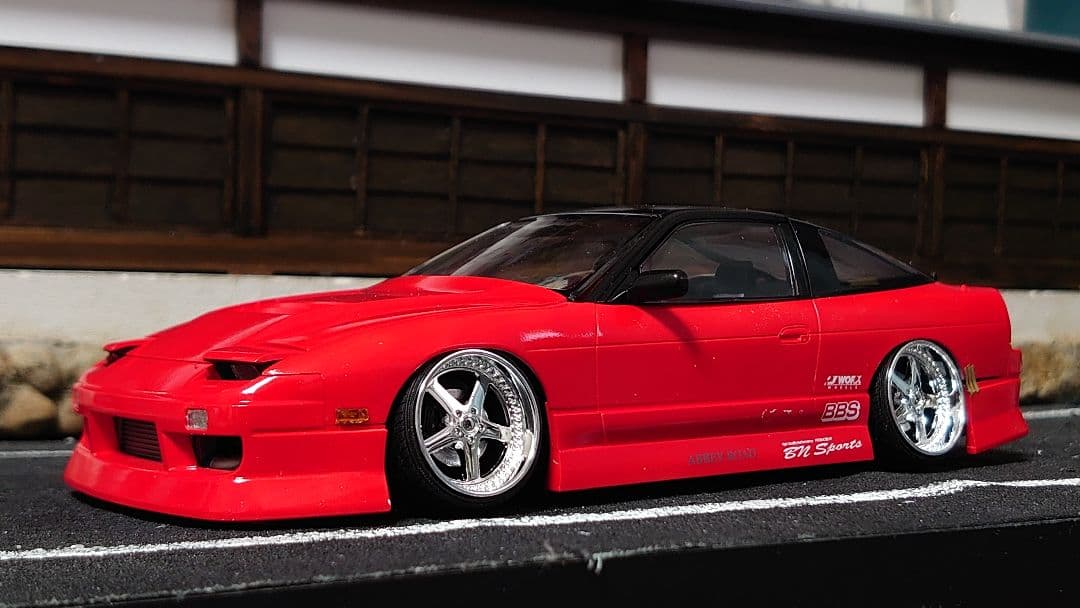 1/24 アオシマ bnスポーツ 180sx 完成品 アオシマ 1/24 ザ☆チューンドカー No.99 BNスポーツ RPS13 180SX '96