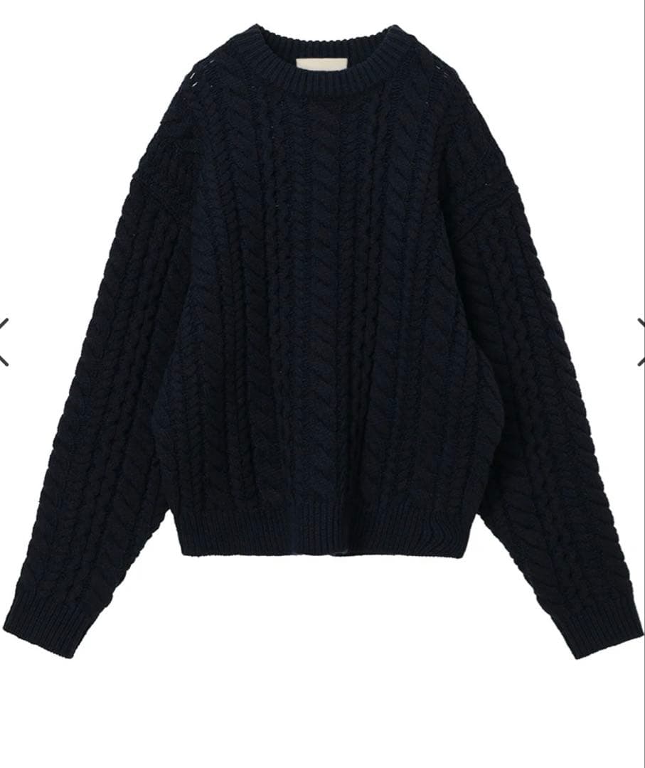 1/25限定値下げ NKNIT big cable KNIT ネイビー